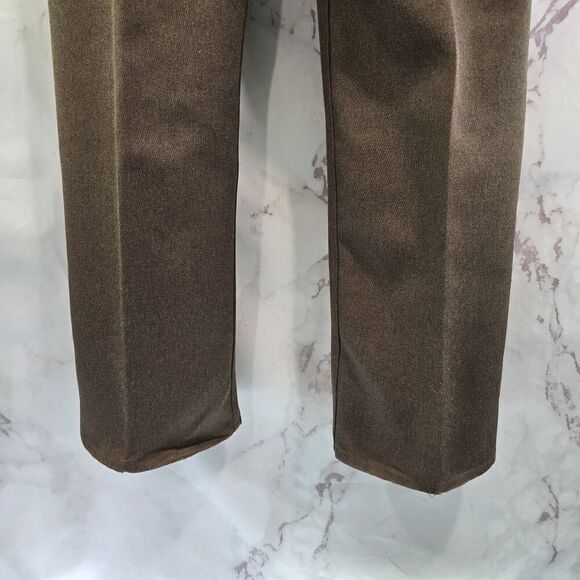 Vintage Levis Pants Mens 38 X 30 Brown 90s Dacron Straight Leg Pressed - Picture 8 of 12